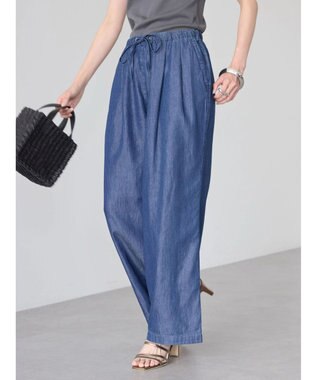 AMERICAN HOLIC 接触冷感デニムイージーワイドパンツ Indigo