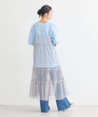 earth music&ecology チュールティアードキャミワンピース Light Gray