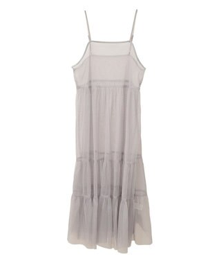 earth music&ecology チュールティアードキャミワンピース Light Gray