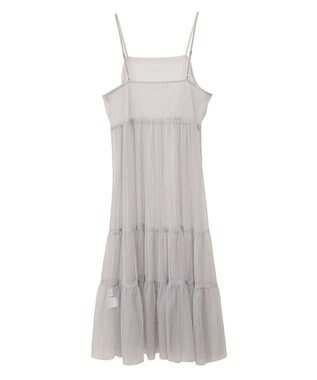 earth music&ecology チュールティアードキャミワンピース Light Gray