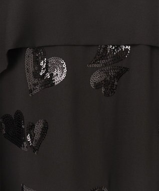 GRACE CONTINENTAL ハートスパンコールワンピース ブラック