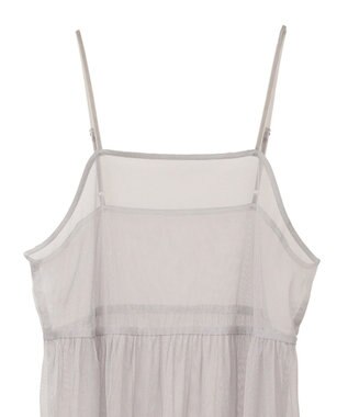 earth music&ecology チュールティアードキャミワンピース Light Gray