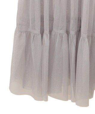 earth music&ecology チュールティアードキャミワンピース Light Gray