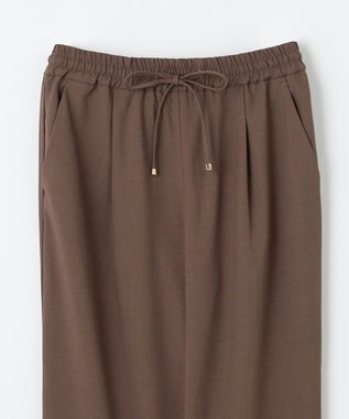 ANY 【洗濯機可/接触冷感/UVケア】イージーケアライトストレッチテーパードパンツ ブラウン