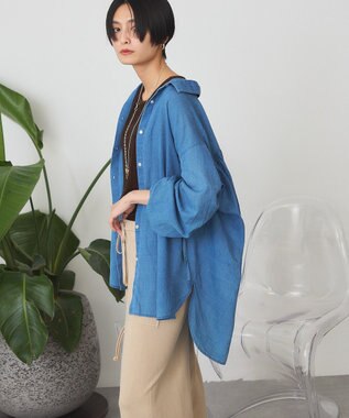 AMERICAN HOLIC ガーメントウォッシュアソートギャザーシャツ Indigo