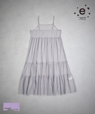 earth music&ecology チュールティアードキャミワンピース Light Gray