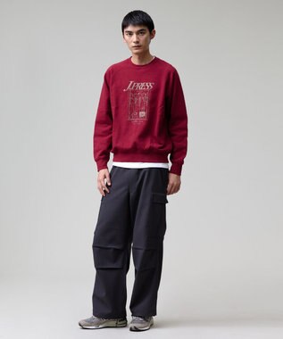 J.PRESS MEN 【AaronChang】【UNISEX】プリントスウェット シャツ ワイン系