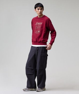 J.PRESS MEN 【AaronChang】【UNISEX】プリントスウェット シャツ ワイン系