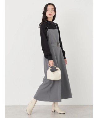 earth music&ecology ウエストマークキャミワンピース Gray