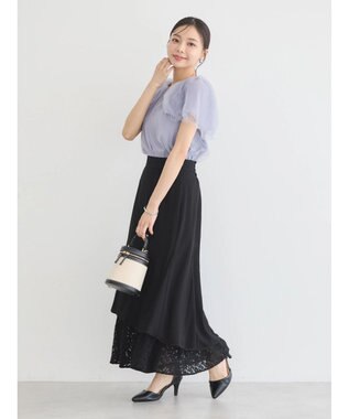 earth music&ecology チュールレイヤードプルオーバー Lavender