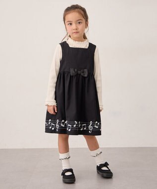 ANY KIDS 音符チャーム付き カットソー エクリュ