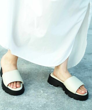 BONTRE 【PRECIEUX JOUET/プレシュウジュエ】トラックソールパデットサンダル /011PJ エクリュ