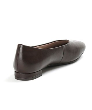 AcureZ Vカットフラットパンプス「母趾にやさしい美パンプス」 ダークブラウン