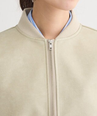 Green Parks ・ＥＬＥＮＣＡＲＥ　ＤＵＥ　合皮ＭＡ－１ブルゾン Ivory