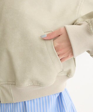 Green Parks ・ＥＬＥＮＣＡＲＥ　ＤＵＥ　合皮ＭＡ－１ブルゾン Ivory