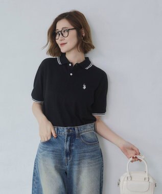 WEGO 【26年春夏新カラー登場/ユニセックス着用ITEM/SMLサイズ展開】U.S. POLO ASSN.別注ラインポロシャツ ブラック