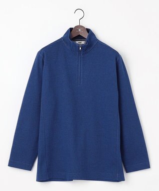 JOSEPH ABBOUD 【キングサイズ・快適な着心地・イージーケア】カノコダブルフェイス ハイネック ZIP プルオーバー