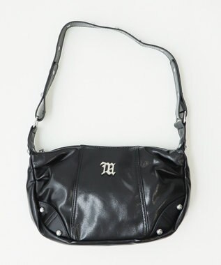 WEGO メタルパーツハーフムーンバッグ ブラック