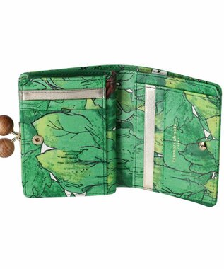 tsumori chisato CARRY 葉っぱ がま口 2つ折り財布 グリーン