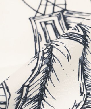 23区 【STORY7月号掲載】ドローイングシップスカーフ アイボリー系1