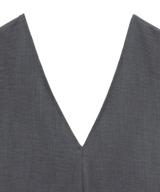 Green Parks 接触冷感麻調ゆったりサロペット Gray