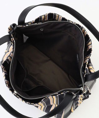 Y'SACCS マルチストライプ すっきりトート Mサイズ ブラック