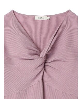 earth music&ecology ツイストリブラメニットプルオーバー Pink