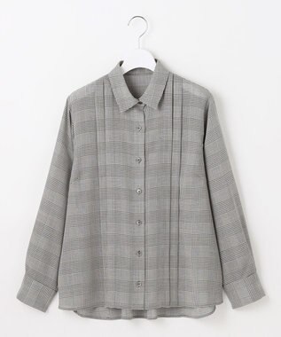 自由区 【SHIHOさん着用】TWハイツイストビエラタックディテール ブラウス グレンチェック