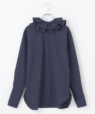 #Newans 【マシンウォッシャブル】ピエロラッフルカラーシャツ ネイビー