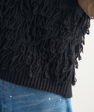 Green Parks ループニットベスト Black