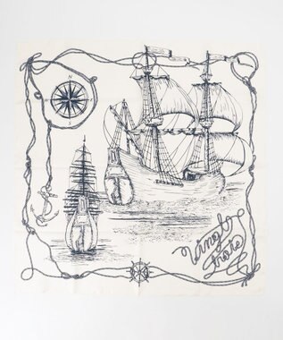 23区 【STORY7月号掲載】ドローイングシップスカーフ アイボリー系1