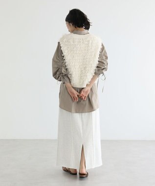 Green Parks ループニットベスト Ecru