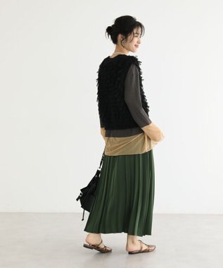 Green Parks ループニットベスト Black