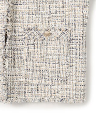 23区 【先行予約】GIOLICAツイード ジャケット アイボリーミックス