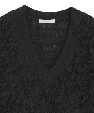 Green Parks ループニットベスト Black