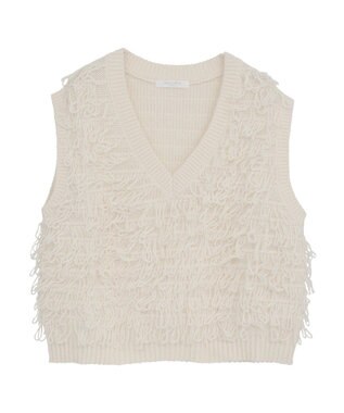 Green Parks ループニットベスト Ecru