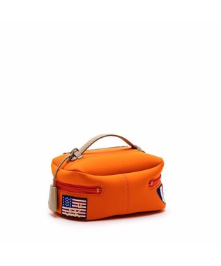 A.D.M.J. 【魔法の様に軽い】マジックライト/フラッグワッペンバニティバッグM マンゴー