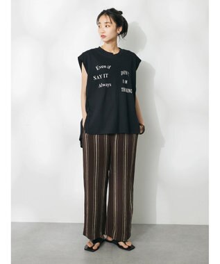 CRAFT STANDARD BOUTIQUE リメイクロゴノースリーブTee Black