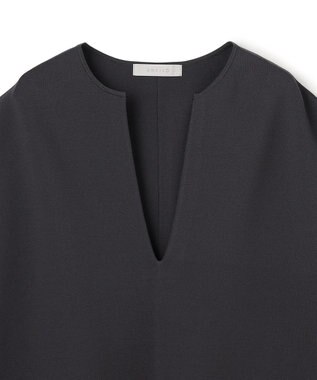 UNFILO L 【WEB限定カラー】スゴ機能美ニット キーネック ジレ チャコール