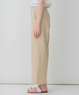 自由区 L リネンライクツイル フレックス パンツ ベージュ系