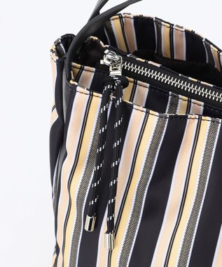 Y'SACCS マルチストライプ すっきりトート Mサイズ ブラック