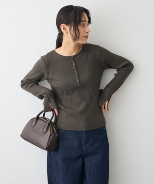 CRAFT STANDARD BOUTIQUE ヘンリーネック袖フレアプルオーバー Gray