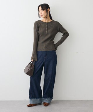 CRAFT STANDARD BOUTIQUE ヘンリーネック袖フレアプルオーバー Gray