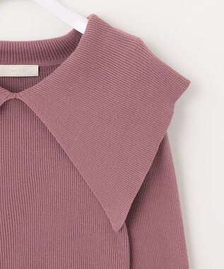 ANY SIS 【洗える】ビックカラーリブ ニット スモーキーピンク