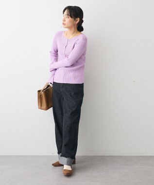 CRAFT STANDARD BOUTIQUE ヘンリーネック袖フレアプルオーバー Off White