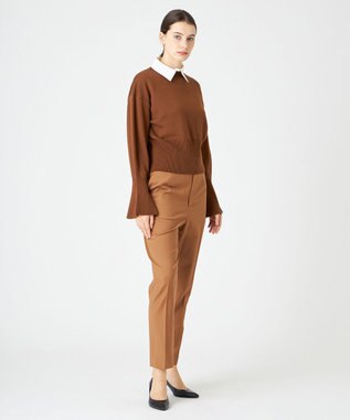 BEIGE， 【WEB限定】AMBRE / シャツカラー付きニット Camel
