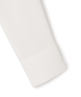 ICB  BackSatinAmunzen  異素材デザイン シャツブラウス オフホワイト