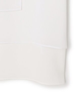 ICB  BackSatinAmunzen  異素材デザイン シャツブラウス オフホワイト