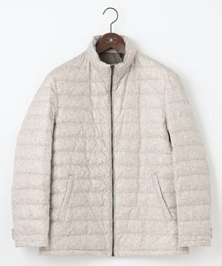 JOSEPH ABBOUD 【3WAY/撥水/INフード/ダウンライナー付】3ハイカウントツイル×パウダータフタ ダウン コート アイボリー系