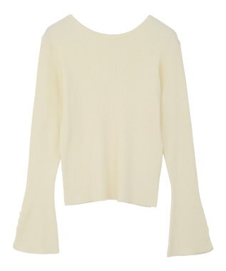 CRAFT STANDARD BOUTIQUE ヘンリーネック袖フレアプルオーバー Off White